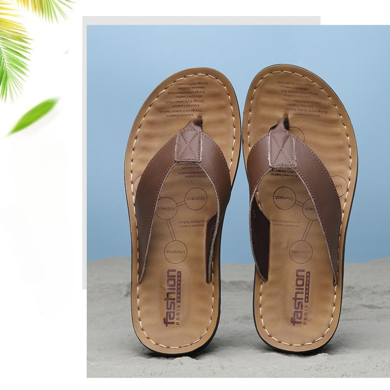 Men'S Shoes Hey Dude - Sandali infradito da uomo in pelle