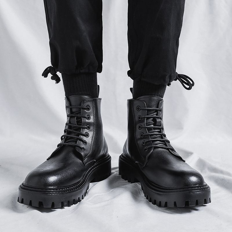 Stivali Alti in Pelle da Uomo, - Men'S Shoes With Height Increase recensione e prezzo